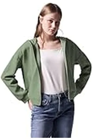 Street one F322638 Sudadera Corta, Color Verde, 38 para Mujer