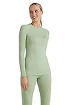 Falke Wool-Tech Round Neck W L/s SH Lana Hilo Funcional Secado rápido, Capa de Base Superior Mujer, , XS