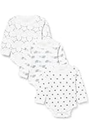 CARE LABEL Bodies de Manga Larga Unisex Bebés, Pack de 3, , 12-18 Meses