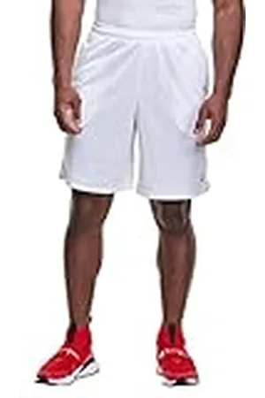Champion Mens Long Mesh Shorts with Pockets (81622 407Q88) -White -M