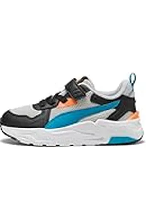 PUMA Trinity Lite AC+ PS, Zapatillas Unisex niños, Cool Light Gray-Tropical Blue Black, 28 EU