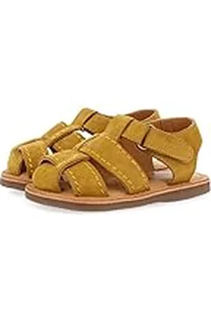 Gioseppo Sandalias de piel en color mostaza tipo cangrejera para niño cabixi