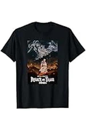 Attack on Titan Season 4 Arte clave con logotipo Camiseta