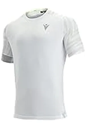 macron Padel Prime CB Pablo Camiseta SS Man Deep White/Silver Print Juego, Hombres, Color Blanco, XX-Large