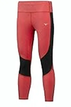 Mizuno Impulse Printed Tight-Orange, Schwarz Pantalones, Mujer, , Extra-Small