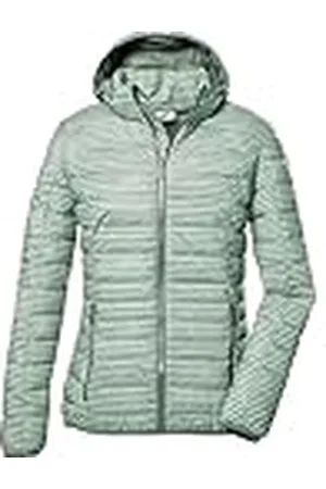 G.I.G.A. DX by killtec Mujeres Chaqueta acolchada con capucha con cremallera Uyaka AOP, green, 34, 41503-000