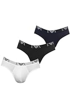 Emporio Armani 3-Pack Brief Essential Monogram Boxer Hombre, , L