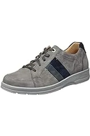 Ganter Hugo-h, Zapatos de Cordones Derby Hombre, Gris (Graphite/Blue 6332), 46 EU Ancho