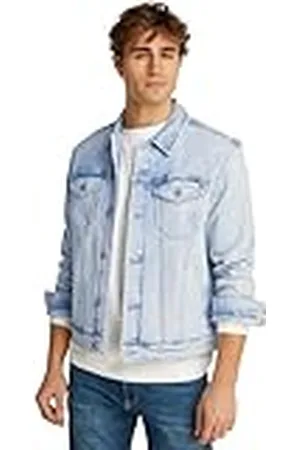 Calvin Klein Cazadora vaquera Hombre Slim Fit, Azul (Denim Light), XS