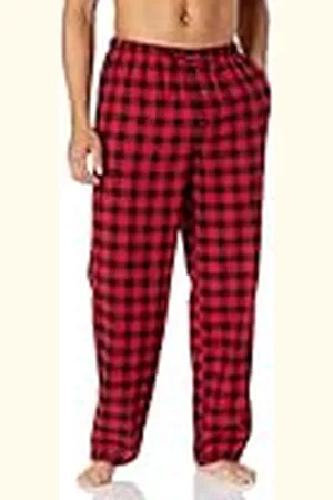 Amazon Pantalón de pijama en franela (disponible en tallas grandes y largos especiales) Hombre, , M