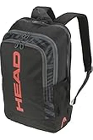 Head Mochila de Tenis Base Backpack, Negra/Naranja, 17L