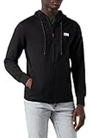 JACK & JONES Jcoair Sweat Zip Hood Sn, Chaqueta Hombre, Negro, XL