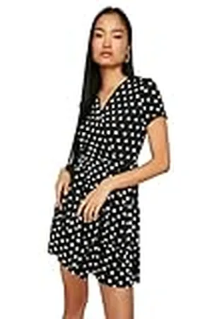 Trendyol Vestido de Punto con Escote en V, Multicolor, XS para Mujer