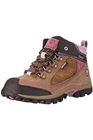 Timberland HYPRTRL GTX Mid Tan/MVE Hypertrail Mid Hiker - K - Zapatillas de Deporte de Cuero Nobuck para niña, Color marrón, Talla 35