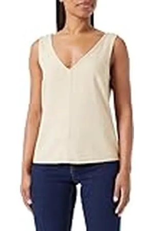 VERO MODA Camisa VMMYMILO SL con cuello en V para mujer, camiseta WVN GA, color crema irlandesa, XL
