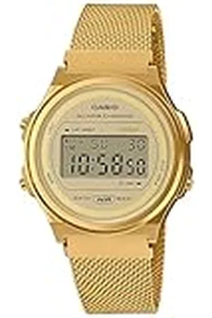 Casio Reloj Cuarzo Unisex 39.00mm con dial Digital y Correa de Pulsera de Metal A171WEMG-9AEF