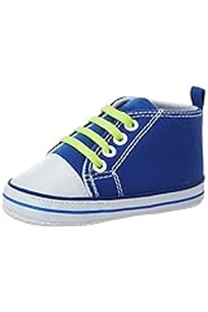 Playshoes Primeros Zapatos Cordones, Zapatillas Casual Unisex bebé, Azul (Blue 7), 19 EU