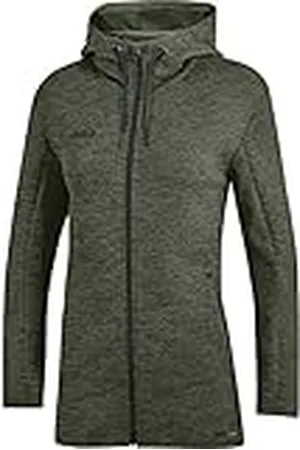 Jako Sudadera con capucha para mujer, color caqui jaspeado, talla 38