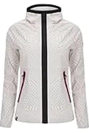 macron Athleisure Scd Mallorca Tech Rainjckt Hood Wprf Wht Wmn Chaqueta, Color Blanco, L para Mujer