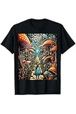 Generic Camino del bosque de setas trippy de Alicia en el país de las maravillas Camiseta