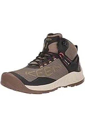Keen NXIS EVO Mid Waterproof, Botas para Senderismo Hombre, Brindle/Citronelle, 39.5 EU