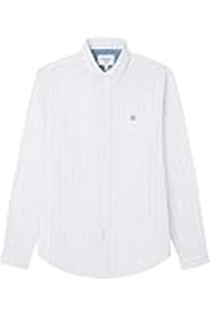 Springfield Camisa Lino Rayas, , L para Hombre