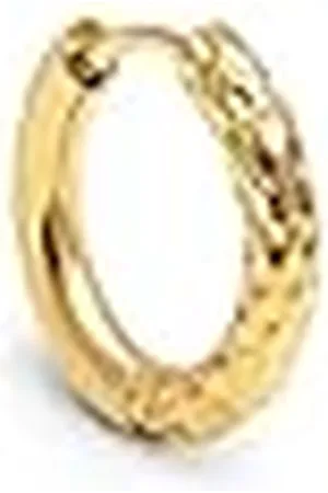 SINGULARU Pendiente Suelto Aro River S. Acero con Acabado Baño de de 18 Kt con Cierre Congo/Click. Estilo Boho. Joyas para Mujer