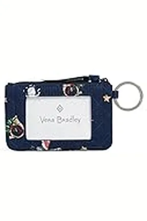 Vera Bradley Cartera de algodón con Cremallera para Mujer, diseño de Globo de Nieve, algodón Reciclado, Talla única
