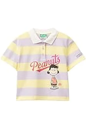 Benetton Camiseta Polo M/M 34BSC301F Camisa, , 130 cm para Niñas