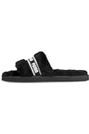 PUMA Women Fluff Zapatillas, Black White, 39 EU