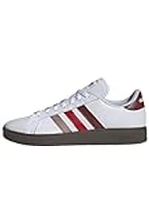 adidas Grand Court Base 2.0 Shoes, Zapatos Hombre, FTWR White/preloved Ruby/Better Scarlet, 45 1/3 EU
