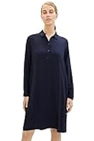 TOM TAILOR Vestido Señora con Cuello y Abotonado, , 38 para Mujer