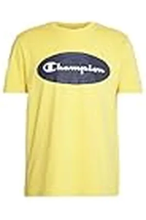 Champion Camiseta Crewneck Amarillo Hombre