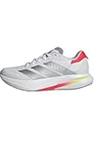 adidas Duramo Speed 2 Running Shoes, Zapatillas para Correr Mujer, Cloud White/Silver Metallic/Lucid Red, 38 2/3 EU