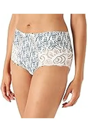 Sans Complexe Amelie Print 40PAG76 Boxer, Imprime Floral Ivoire/Bleu, 42 para Mujer