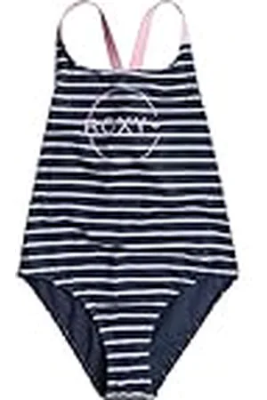 Roxy Bico Basic Stripe - Bañador entero con tirantes cruzados para Niñas 6-16