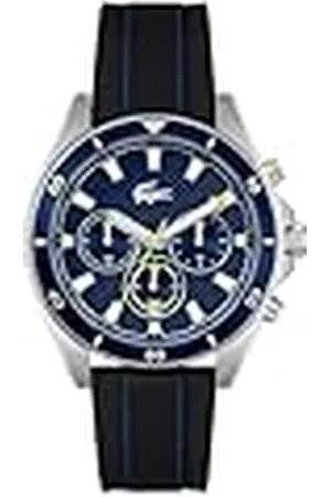 Lacoste Reloj Cronógrafo de Cuarzo para Hombre Colección MAINSAIL con Correa de Silicona Negra - 2011361
