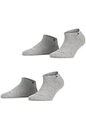 Burlington Everyday Sneaker 2-Pack W SN algodón corte unicolor 2 pares, Calcetines cortos Mujer, , 36-41