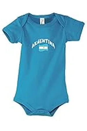 Supportershop – Body para bebé, diseño de Equipo de fútbol de Argentina, Color , Body bébé Aqua Argentine, , 12-18 Meses