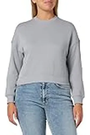 Benetton Camiseta G/C M/L 3j68d104v, Sudadera Mujer, Gris (Grigio Medio 16K), M