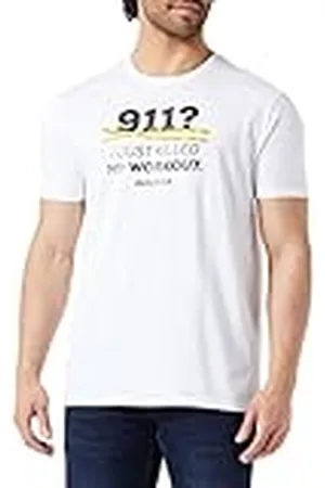BiotechUSA Camiseta de Manga Corta Marca Modelo 911 Men t-Shirt, White L