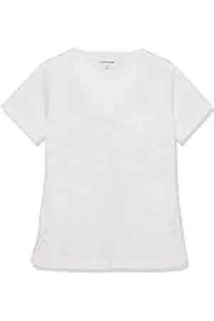 Amazon Top de corte clásico con cuello de pico y manga corta (disponible en tallas grandes), ideal para sanitarios Mujer, , S