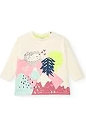 Tuc Tuc Camiseta de Manga Larga Color Crema con Estampado de montaña y Personaje Invernal para niña de la colección Freezy (Talla 6 años)