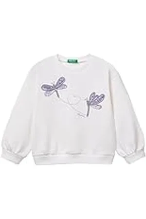 Benetton Maglia G/C M/L 3j70g10iy Sudadera sin Capucha, Color Blanco, 5 años Niñas y niñas