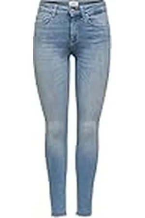 ONLY NOS Onlblush Life Mid SK AK Raw Rea1467 Noos Jeans, Azul , 40W / 34L para Mujer