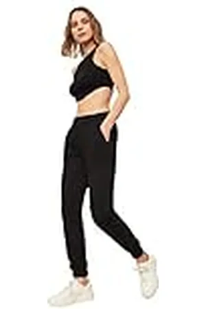 Trendyol Basic Jogger Scheduled Knitted Tracksuit Pantalones de chándal, M De Las Mujeres