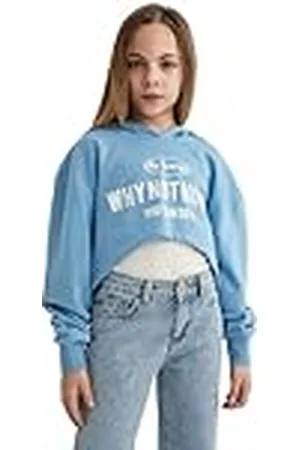 DeFacto Sudadera para niña - Jerséis y suéteres polares acogedores para niños - Jerséis y sudaderas para niñas