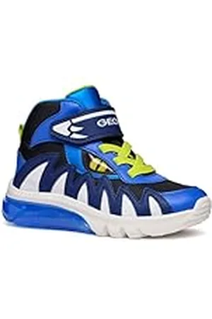 Geox J CIBERDRON Boy D, Zapatillas, Navy/Lime, 36 EU