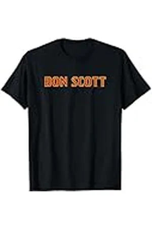 Bon Scott Logotipo rojo y amarillo de Camiseta
