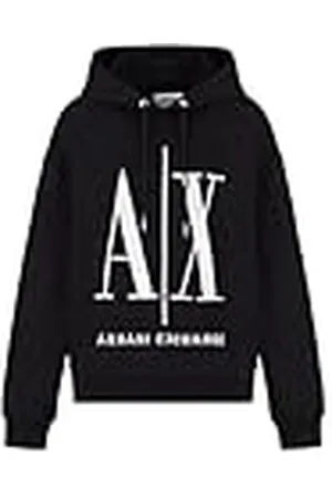 Armani Exchange Icon Project Hoodie, Embroidered Logo Sudadera con Capucha, , S para Mujer